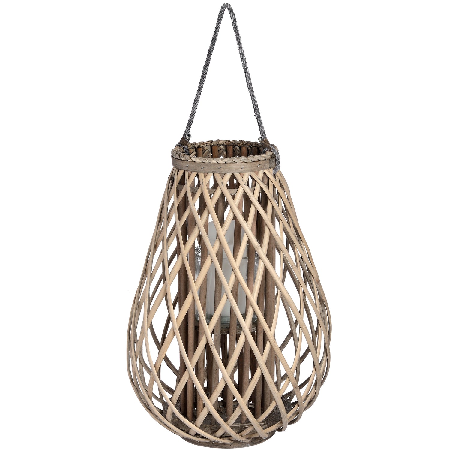Large Woven Rattan Lantern
