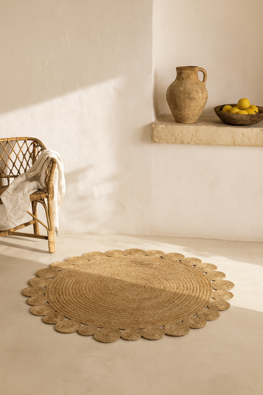 Sabbia Jute Round Rug