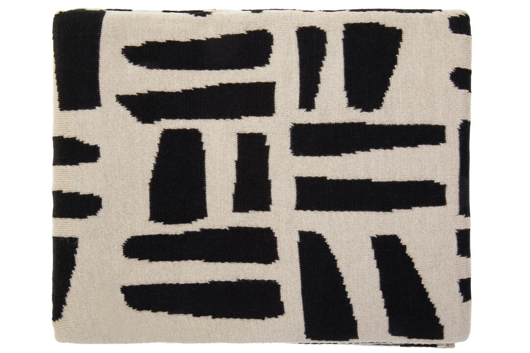 Siena Natural And Black Throw