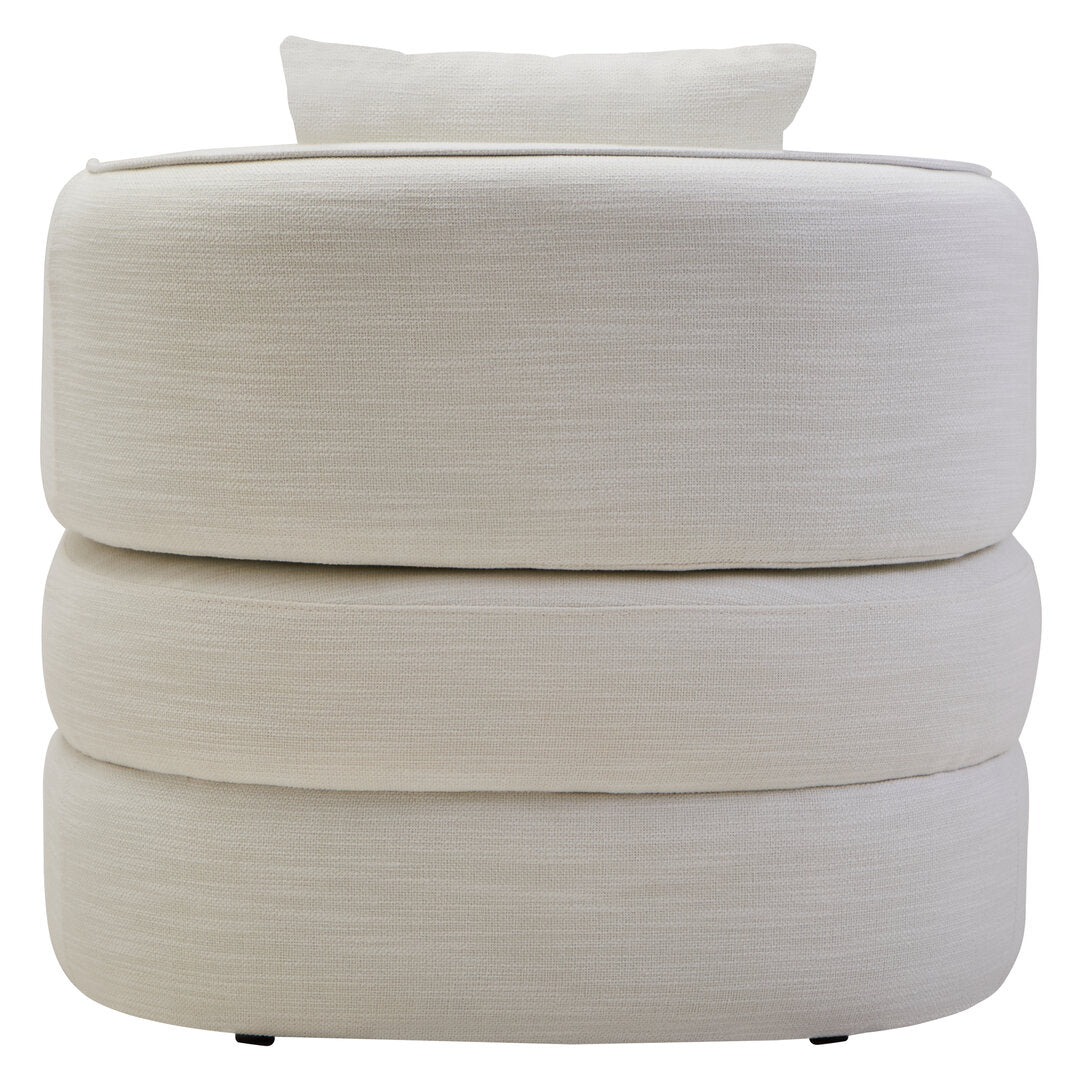 Isola Cream Linen Effect Curved Chair