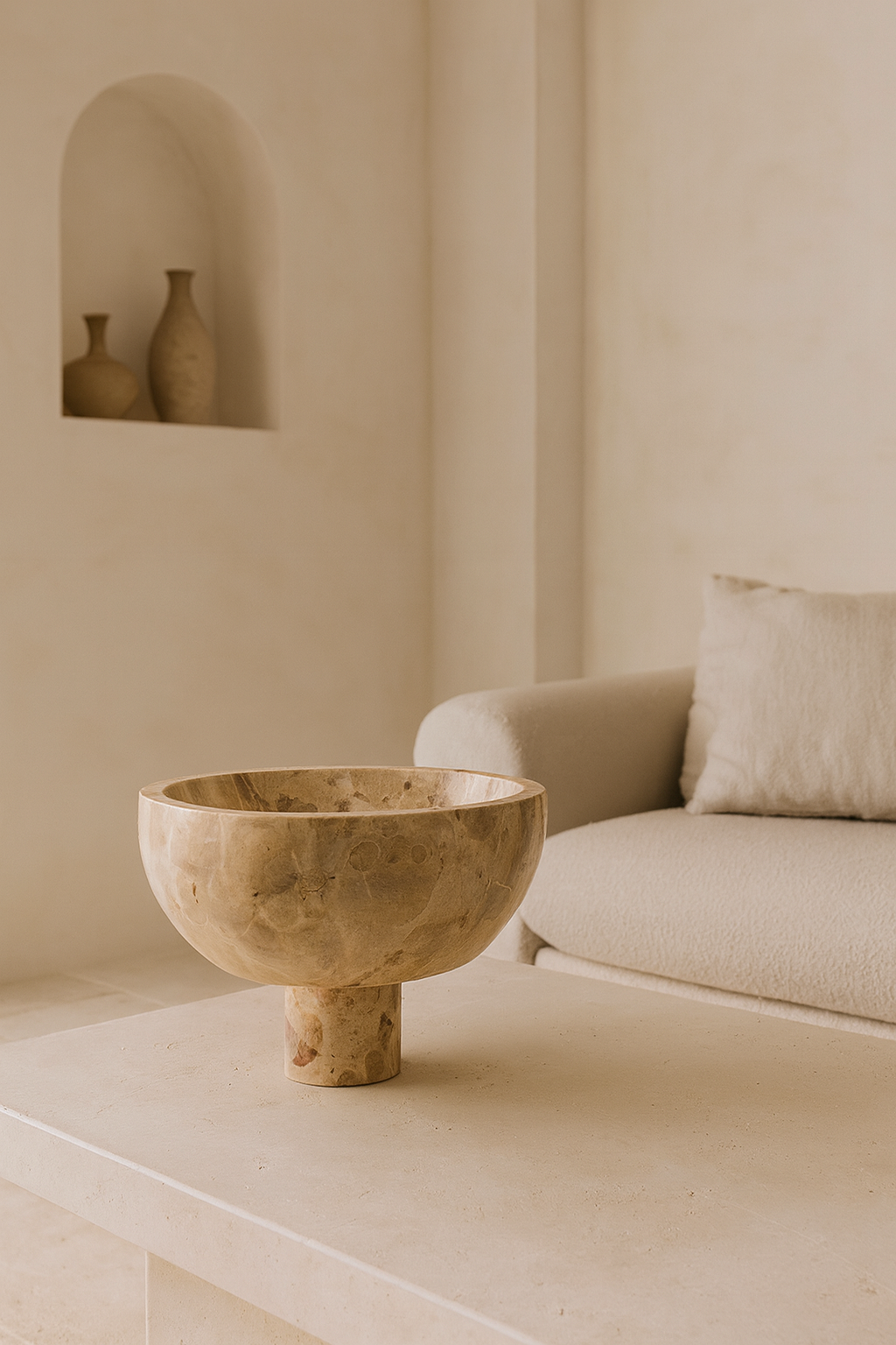 Ionia Marble Pedestal Bowl