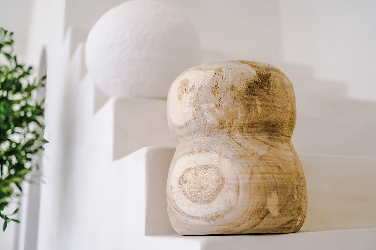 Ombra Natural Wooden Vase